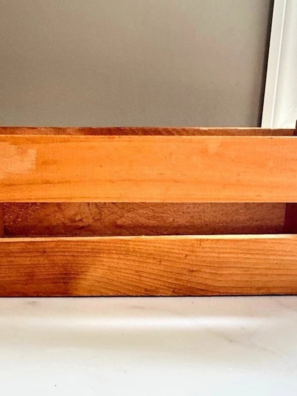Rustic Wooden Storage Crate in Brown